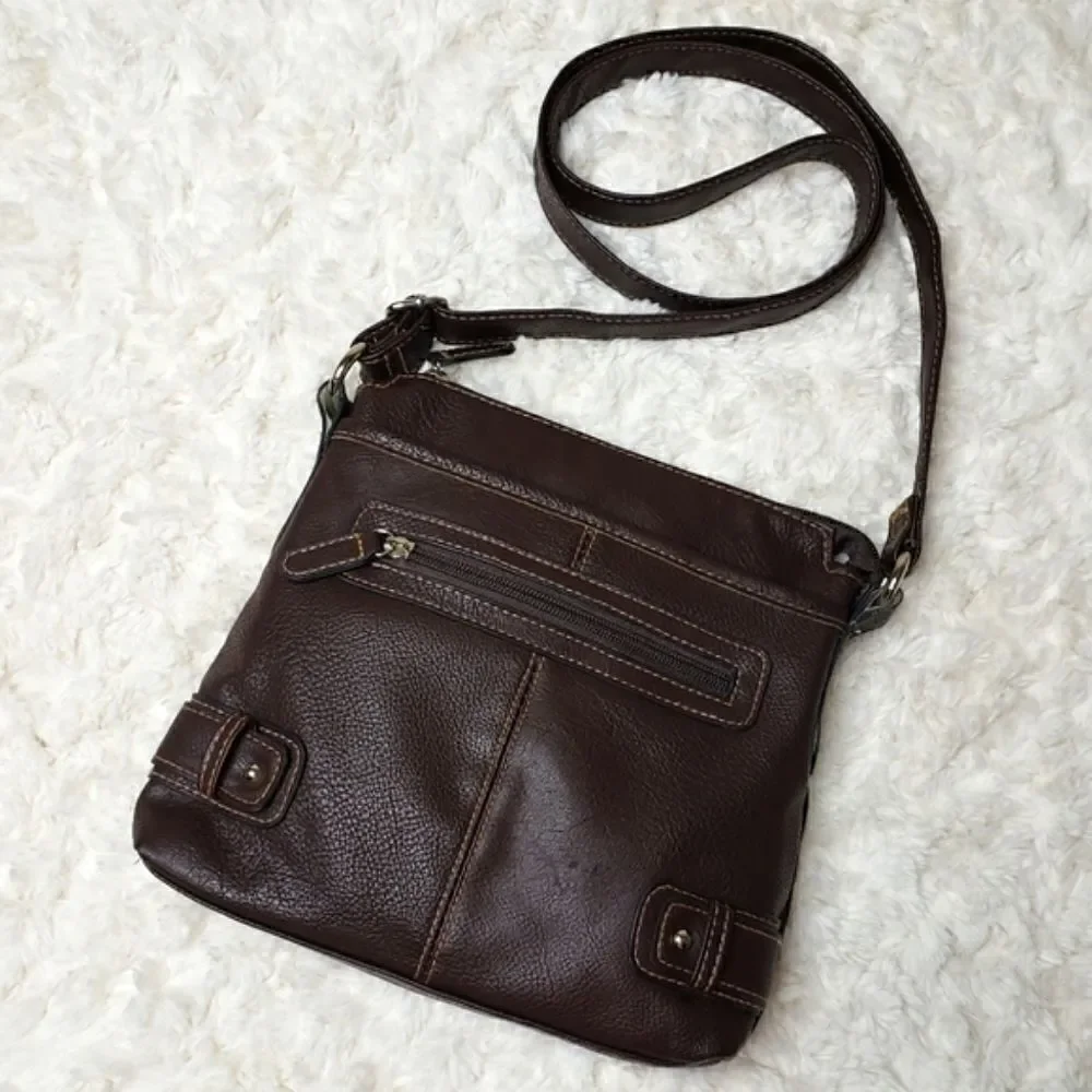 Van Heusen Brown Vegan Leather Crossbody